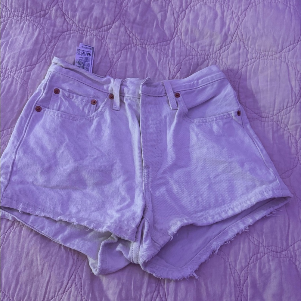 Levi's Off-White Jean Shorts